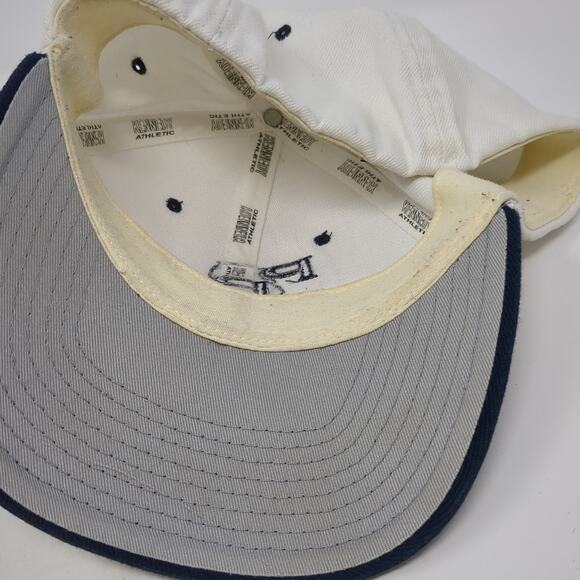 PBR Fitted Hat White Medium Embroidered Colorblock Kennedy Athletic - Picture 7 of 9